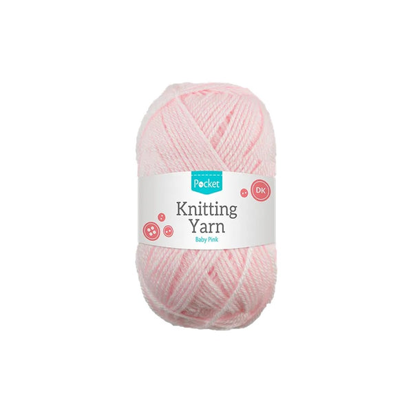 Baby Pink Acrylic Double Knit Knitting Yarn | 75g, DK Weight