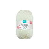Acrylic DK Knitting Yarn Skein | Baby Cream, 75g, Smooth, Soft-Feel