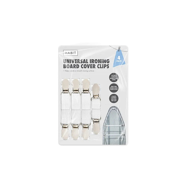 Universal Ironing Board Cover Clips | Elasticated, Pack of 4