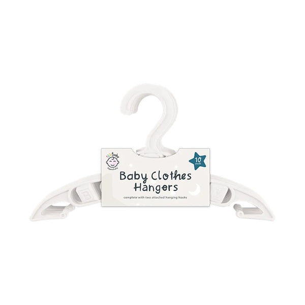 Baby Clothes Hangers | Pack of 10, Assorted Colours, With Side Clips