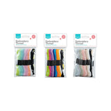 100% Cotton Embroidery Thread Pack of 20 | Assorted Colours, 5m Skeins