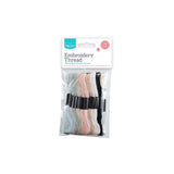 100% Cotton Embroidery Thread Pack of 20 | Assorted Colours, 5m Skeins