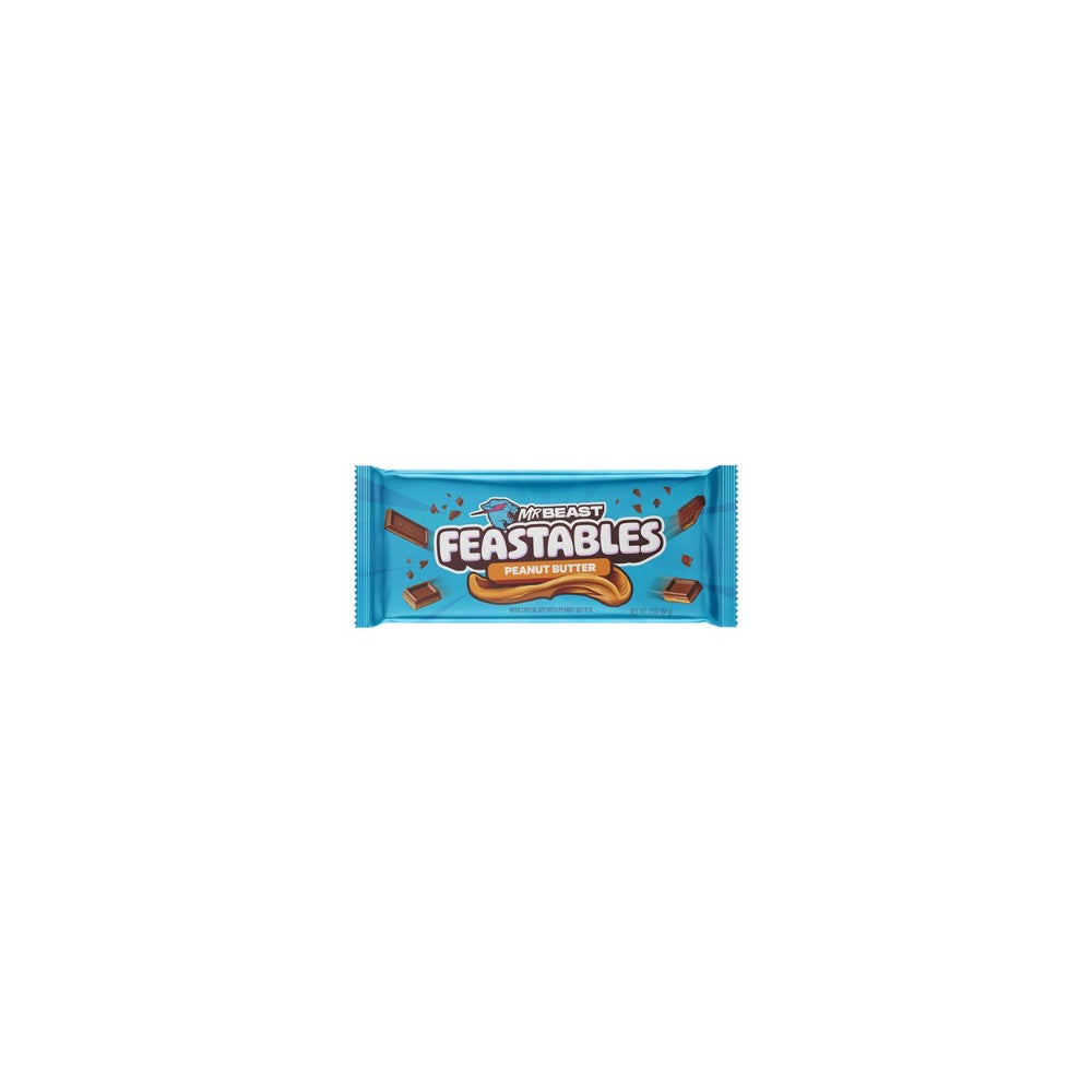 Mr Beast Feastables Peanut Butter Chocolate Bar | 60g, Single Bar