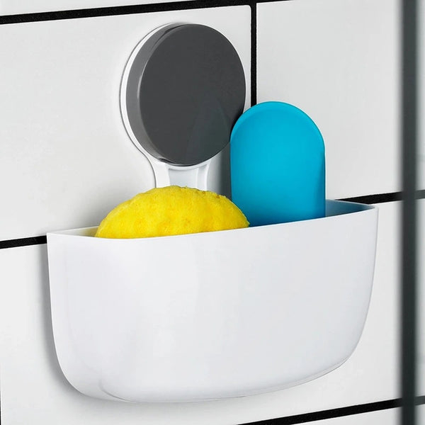 Bathroom Solutions White Self-Adhesive Bathroom Organiser Rack | ABS