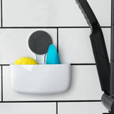 Bathroom Solutions White Self-Adhesive Bathroom Organiser Rack | ABS