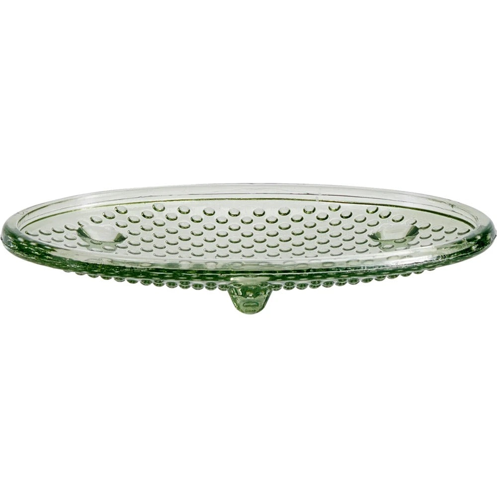 Glass Hobnail Bathroom Accessory Set | 3 Pieces, Assorted Colours