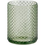 Glass Hobnail Bathroom Accessory Set | 3 Pieces, Assorted Colours
