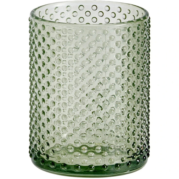 Glass Hobnail Bathroom Accessory Set | 3 Pieces, Assorted Colours