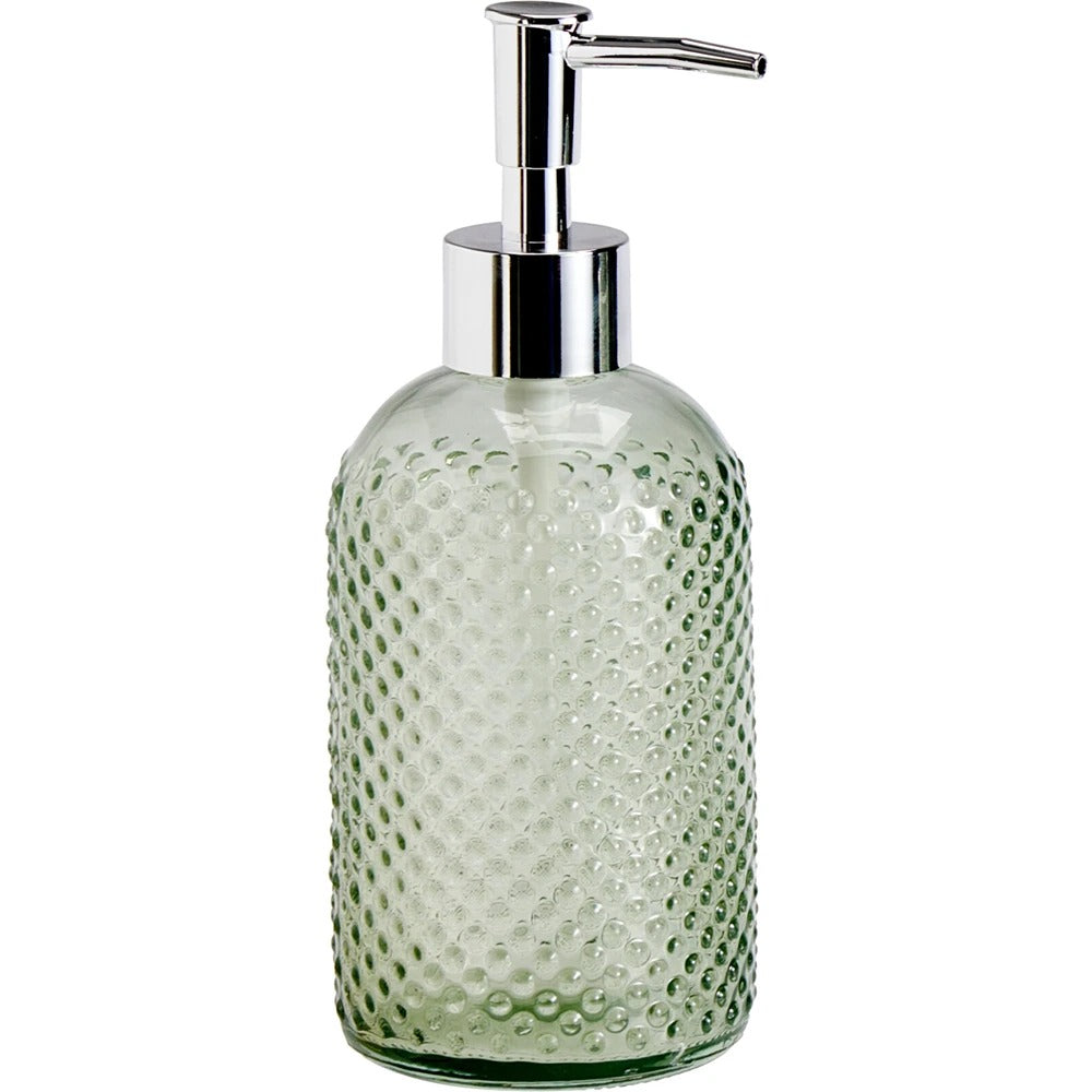 Glass Hobnail Bathroom Accessory Set | 3 Pieces, Assorted Colours