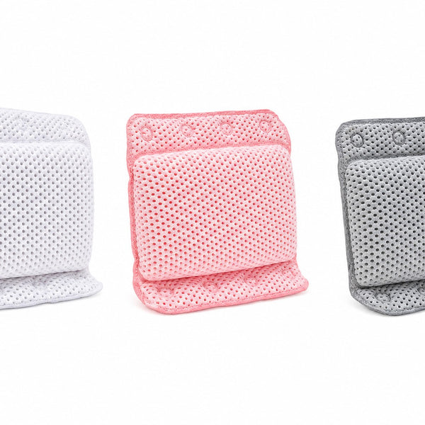 Cushioned Bathtub Pillow with Suction Cups | 4 Assorted Colours, 29 x 30 x 5.5cm