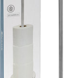 Freestanding Stainless Steel Toilet Roll Holder | Chrome, Ø15 x H45 cm