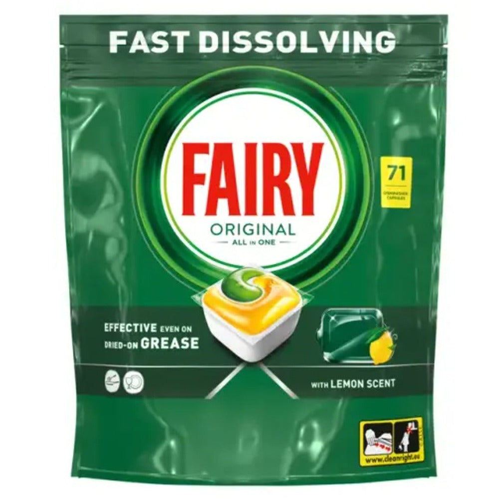 Fairy Original Dishwasher Caps - All in 1 - 71pcs