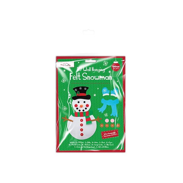 Christmas DIY Felt Snowman Wall Hanging Craft Kit | 100 cm, assorted colours
