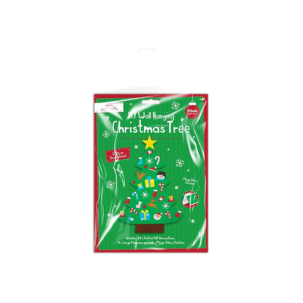 Christmas DIY Wall-Hanging Christmas Tree Decor Kit | 95 cm, 27 Felt Decorations