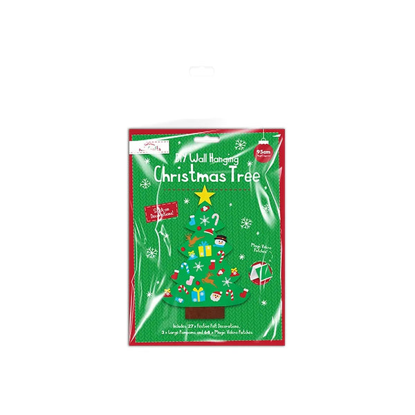 Christmas DIY Wall-Hanging Christmas Tree Decor Kit | 95 cm, 27 Felt Decorations