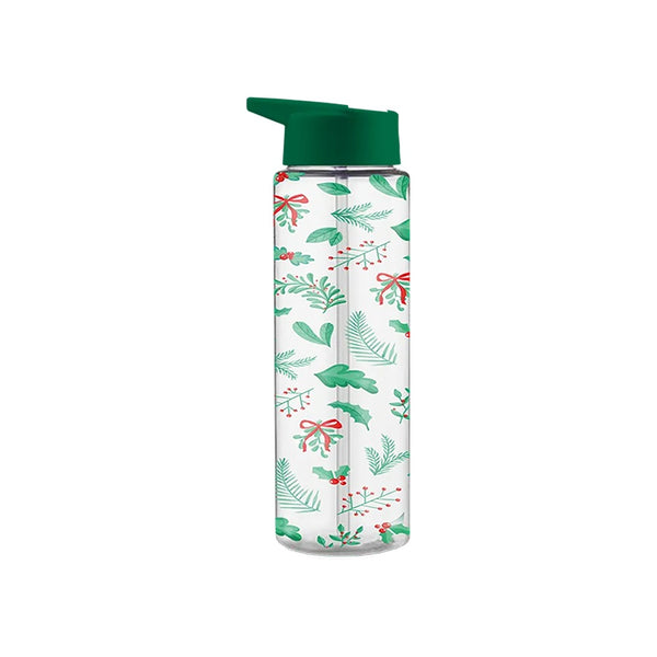 Christmas Festive Flip-Top Water Bottle | 750ml, Leakproof, Assorted Designs