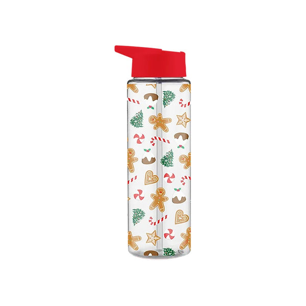 Christmas Festive Flip-Top Water Bottle | 750ml, Leakproof, Assorted Designs