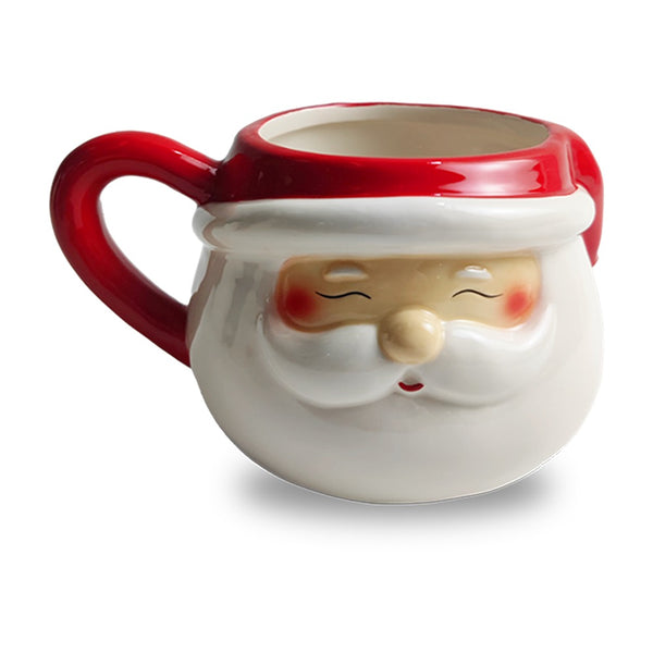 Christmas Santa Ceramic Mug | Wide Mouth, Ergonomic Handle, Glossy Finish