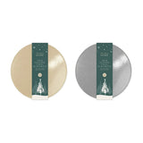 Christmas Glitter Vinyl Round Placemats | 32cm, Pack of 2, Wipe-Clean