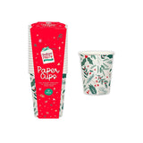 Christmas Printed Paper Cups | Pack of 20, Assorted Designs and Colours