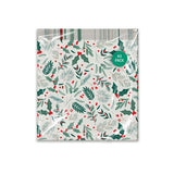 Christmas Printed 3-Ply Paper Napkins | Pack of 40, Holly and Berry Designs