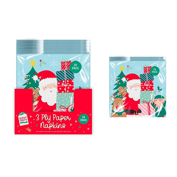 Christmas Kids Printed 3 Ply Paper Napkins | Assorted Designs, Pack of 20