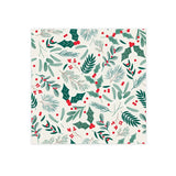 Christmas Printed Tablecloth Festive Botanical | Wipe-Clean, 132 x 178 mm