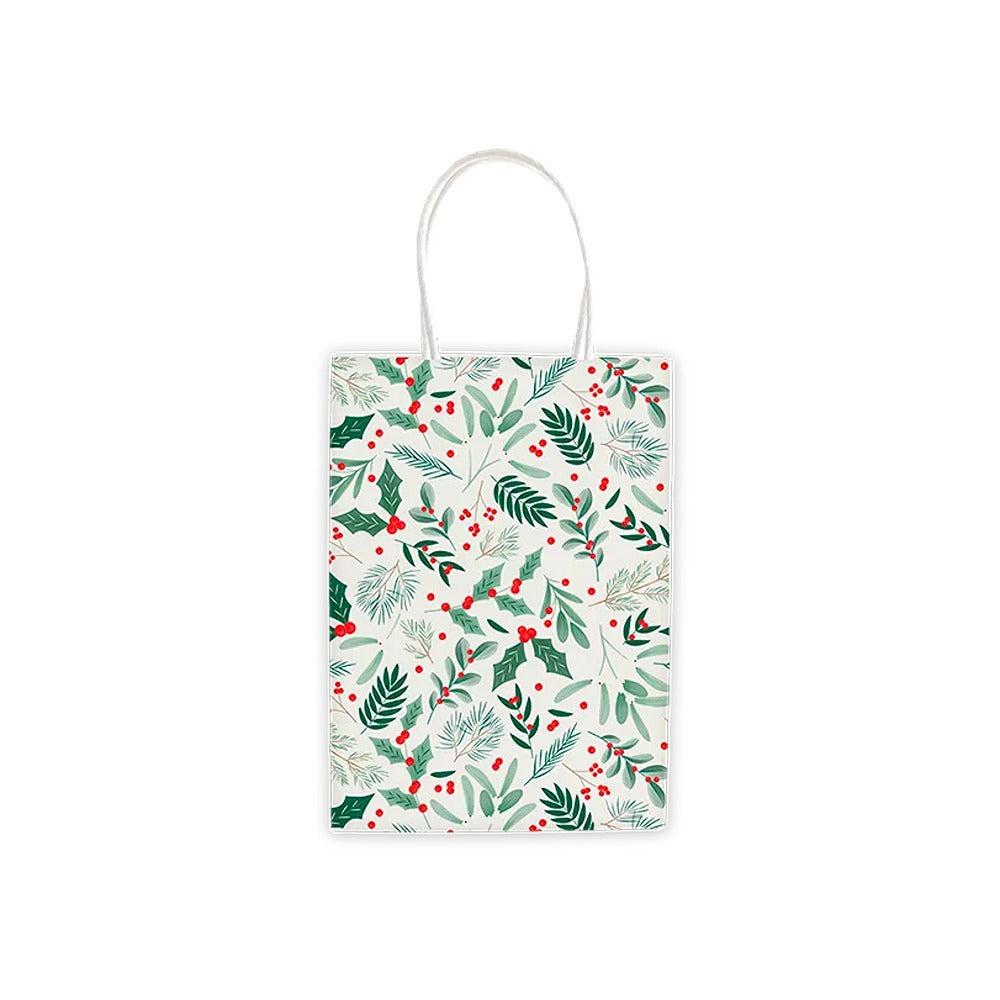 Christmas Festive Botanical Paper Treat Bags | Pack of 10, Assorted Designs