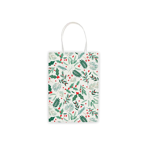 Christmas Festive Botanical Paper Treat Bags | Pack of 10, Assorted Designs