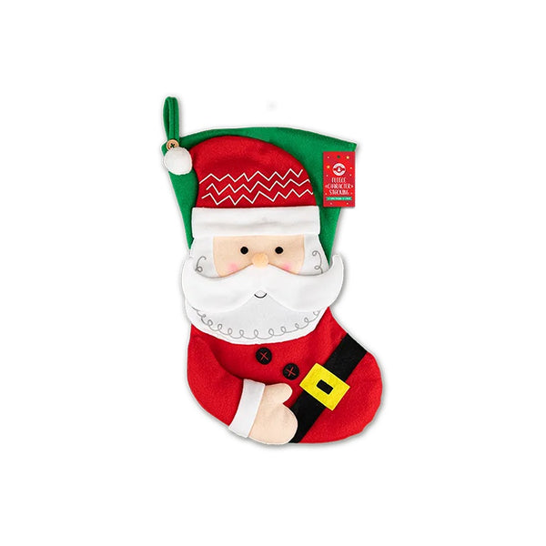 Christmas Felt Character Stocking | Santa, Reindeer, Elf Designs, Hanging Loop