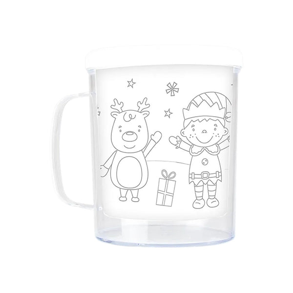 Christmas Colour Your Own Festive Mug | Includes Two Markers, Assorted Designs