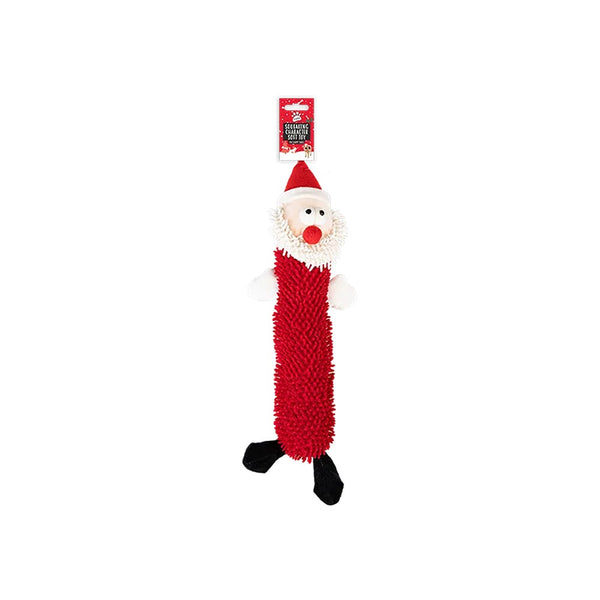 Christmas Pet Squeaking Soft Toy | Santa, Reindeer, Snowman, Long Textured Body