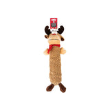 Christmas Pet Squeaking Soft Toy | Santa, Reindeer, Snowman, Long Textured Body