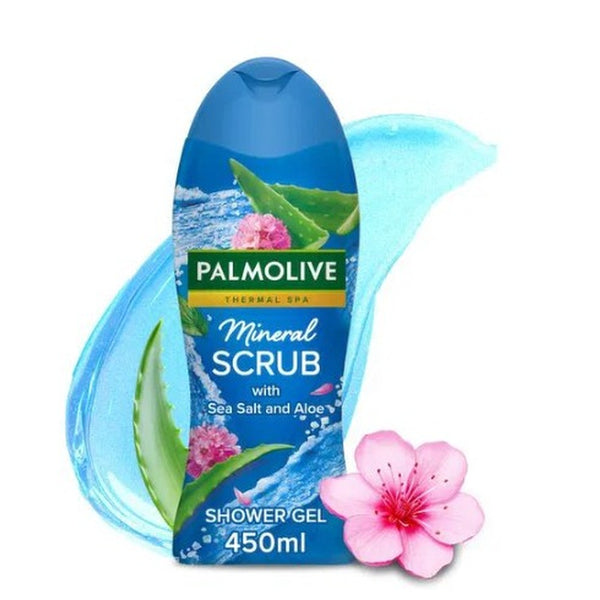 Palmolive Mineral Scrub Shower Gel | Sea Salt & Aloe 450ml