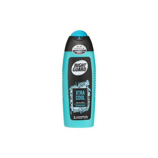 Right Guard Extra Cool 2-in-1 Body and Hair Shower Gel | 250 ml, Cooling Scent