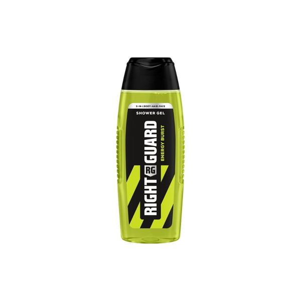 Right Guard Energy Burst 3-in-1 Shower Gel | Body, Hair & Face, 250 ml