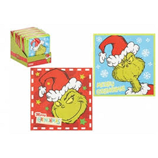 Christmas Grinch 3-Ply Napkins | Pack of 12, Assorted Designs