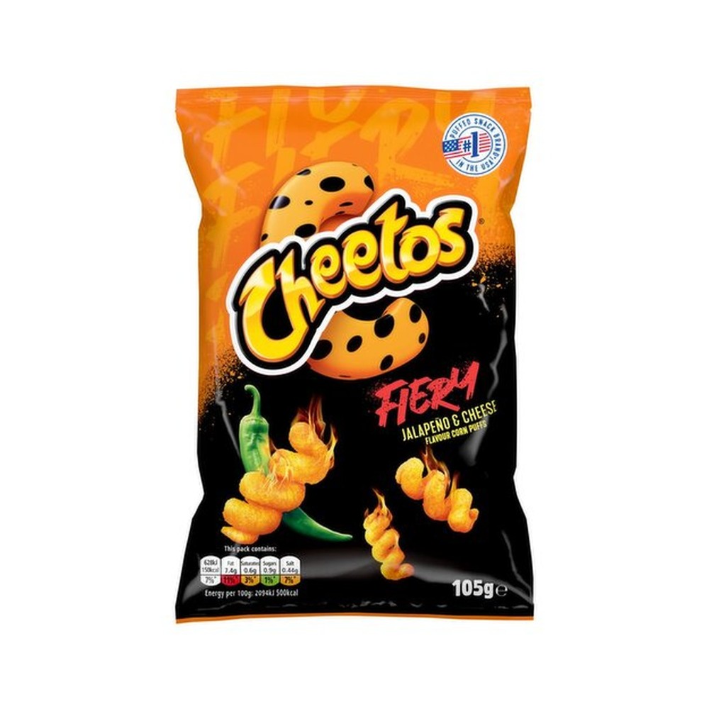 Cheetos Jalapeño and Cheese Spiral Corn Puffs | 105g, Crunchy Texture