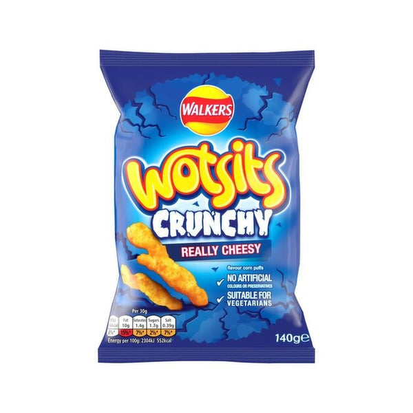 Wotsits Crunchy Cheese Corn Puffs | 140g, Vegetarian, No Artificial Colours