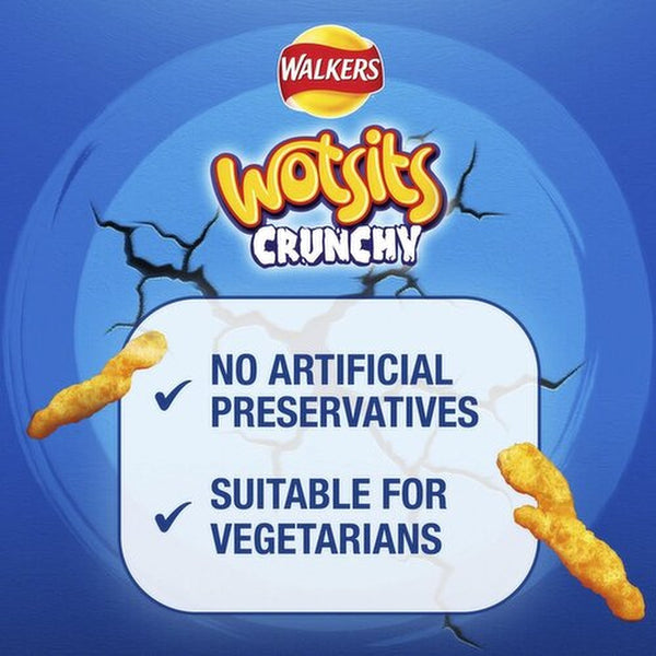 Wotsits Crunchy Cheese Corn Puffs | 140g, Vegetarian, No Artificial Colours
