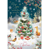 Christmas Card Son with Tree Design | Festive Season Greetings