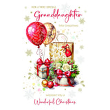 Granddaughter Christmas Card | 9x6 Size with Festive Design