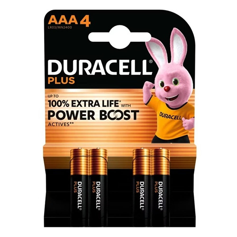 Duracell Boost AAA Batteries | Pack of 4, Power Boost, Up to 100% Extra Life