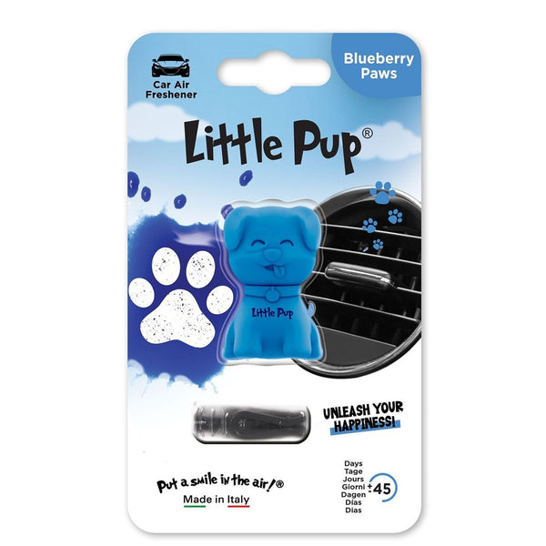 Little Joe Little Pup Blueberry Paws Car Air Freshener | Vent Clip, 45 Days