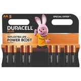 Duracell Power Boost AA Alkaline Batteries | Pack of 8, 1.5V, Copper Top