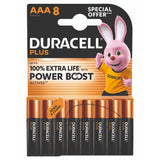 Duracell Power Boost AAA Batteries | Pack of 8, Up to 100% Extra Life