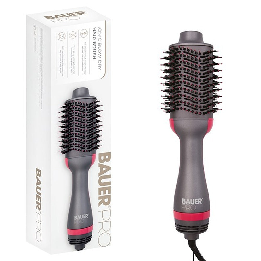 Bauer Ionic Hot Air Blow Dry Brush | One-Step Drying, Vented Barrel