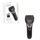 Bauer Rechargeable Electric Foot File Pedicure Set | 3 Heads, Dual Speed