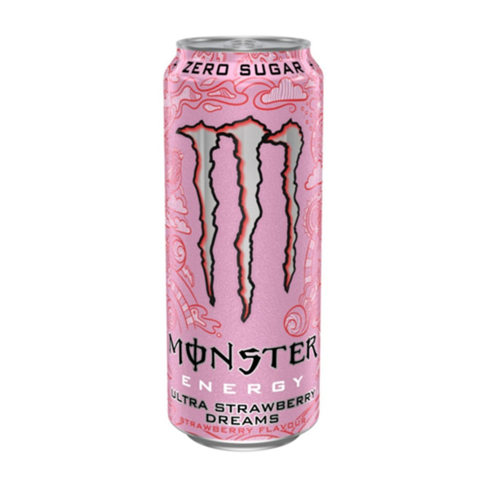 Monster Energy Ultra Strawberry Dreams Energy Drink - Zero Sugar, 500ml