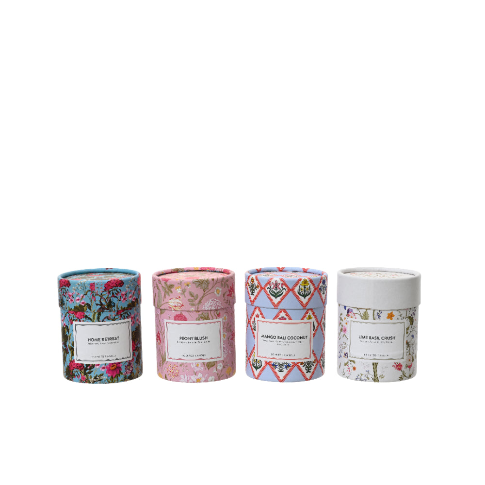 Decoris Boxed Floral Scented Candle Jar | Assorted Scents, Gift-Ready